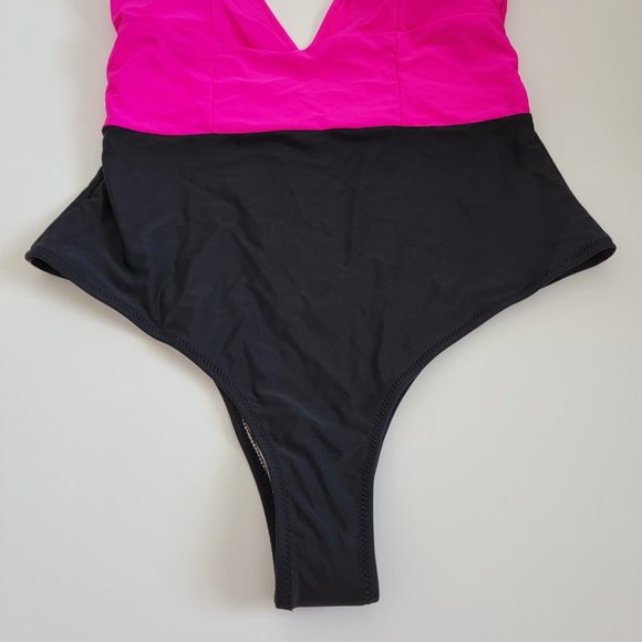 Color Block Women One Piece Swimsuit size M NWOT - Picture 3 of 9